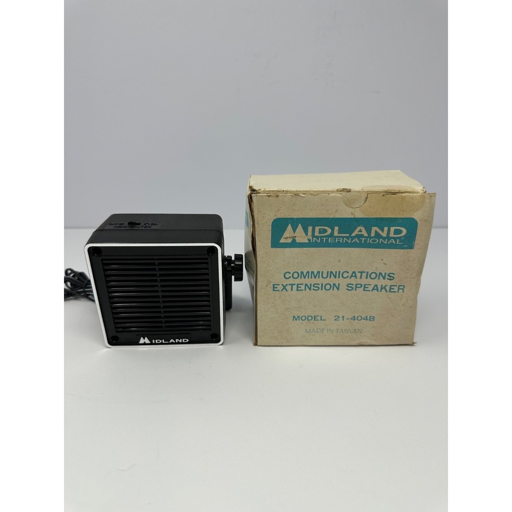 MIDLAND COMMUNICATIONS EXTENSION SPEAKER, 21-404B, CB OR HAM Brand New T5